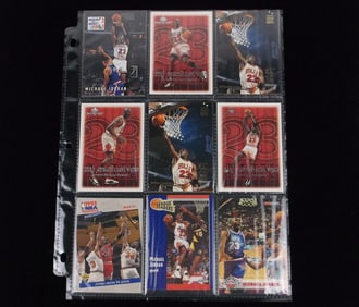 9 Vint 1991-99 Michael Jordan Hoops Fleer Cards NM-MT+