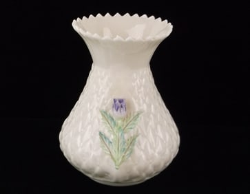 Mint Vintage Belleek Irish Fine Porcelain Flower Vase