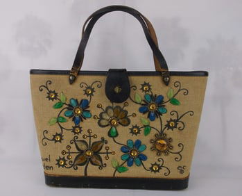 Gorgeous Vint Enid Collins Jewel Garden Rhinestone Purse Handbag