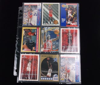 9 Vint 1991-99 Michael Jordan Hoops Fleer Cards NM-MT+