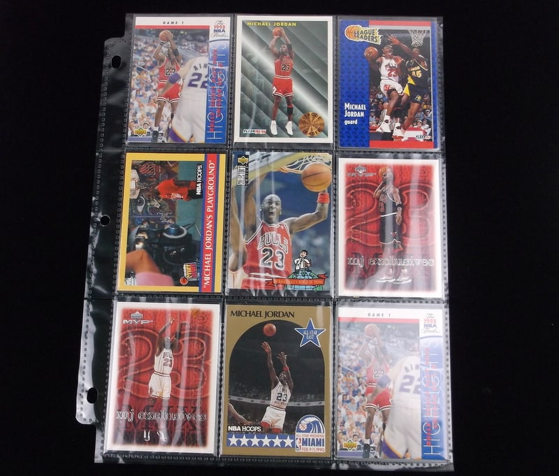 9 Vint 1991-99 Michael Jordan Hoops Fleer Cards NM-MT+ (1 of 2)