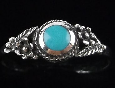 New Sterling Silver Turquoise Ring Size 7.5