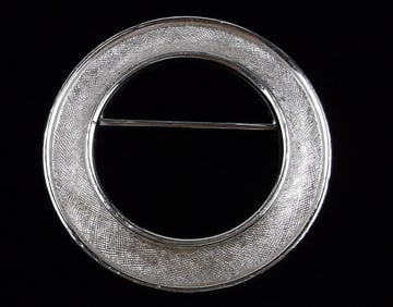Mint Vintage 1950s Crown Trifari Circle Brooch