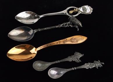Unique Vint Spoon Lot Beer Stein Ship Windmill Copper Etc
