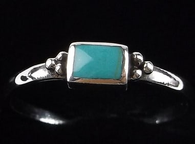 New Sterling Silver Turquoise Ring Size 7.5