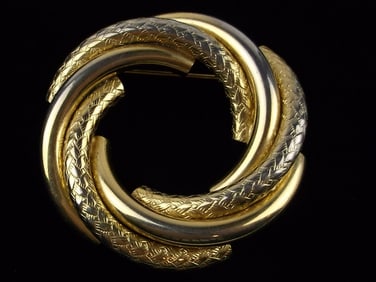 Gorgeous Vintage 1960s Circular Motion Brooch