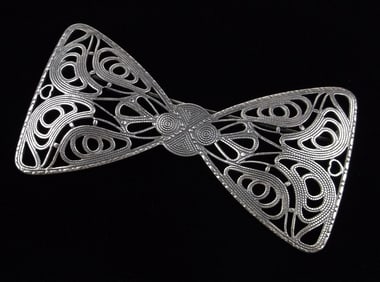 Mint Vintage 1960s Bow Brooch Ornate