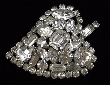 Mint Vintage 1950s Rhinestone Brooch