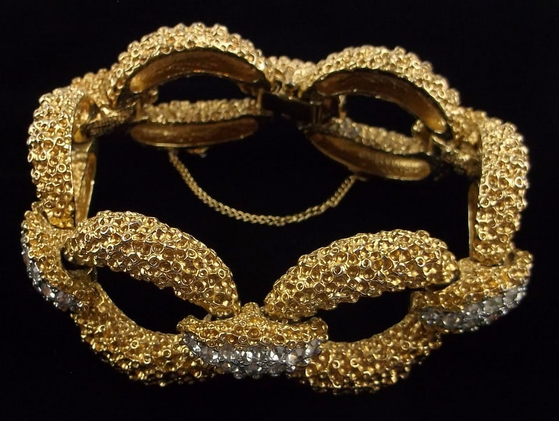 Rare Mint 1950s Vintage Panetta Rhinestone Bracelet 7" (1 of 4)