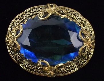 Stunning Vintage 1950s Germany Rhinestone Brooch