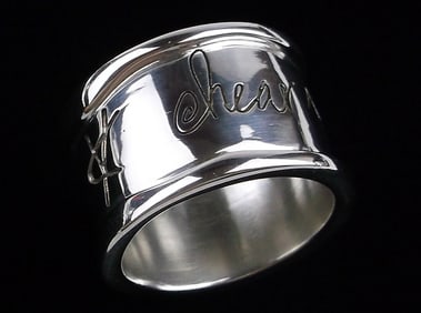 Mint Vint Wide Big Shawn Killinger Sterling Silver Ring 8.5
