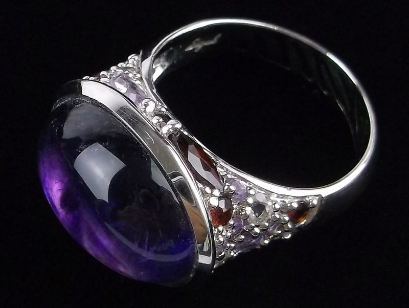 New David Sigal Sterling Silver Amethyst Garnet Ring 9 (1 of 4)