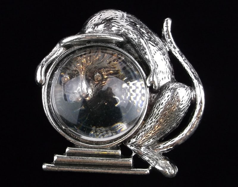 Mint Jelly Belly Rhinestone Cat In Fishbowl Brooch: Mint Condition, In Like New Condition, Perfect