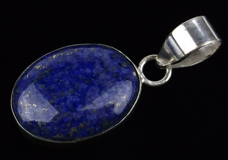 Stunning Big Vintage Sterling Silver Lapis Lazuli Pendant (1 of 3)