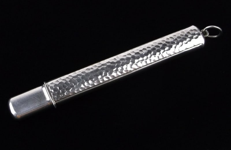 Mint Vintage 1940s Sterling Silver Pencil Holder Pendant (1 of 3)