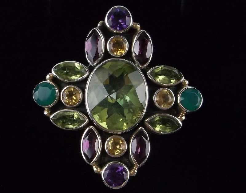 New Big Boxed Nicky Butler Sterling Silver Peridot Ring 10 (1 of 4)