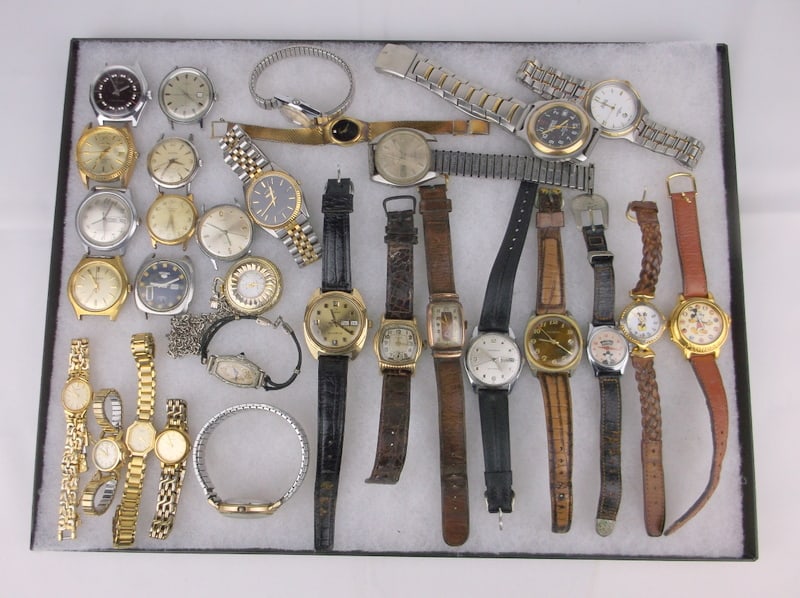 30 Vintage Antique Watch Collection Bulova Bulova Elgin Citizen Benrus Timex Winton Seiko (1 of 14)