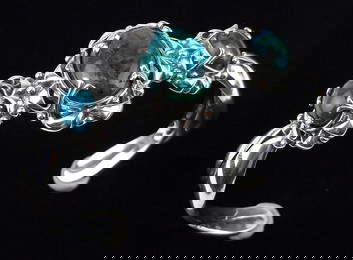 New Boxed Carolyn Pollack Sterling Silver Shadowkite Cuff Bracelet