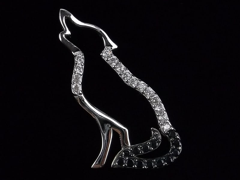 Mint Vintage Sterling Silver Wolf Pendant: Guaranteed Solid 925 Sterling Silver, in Excellent Condition