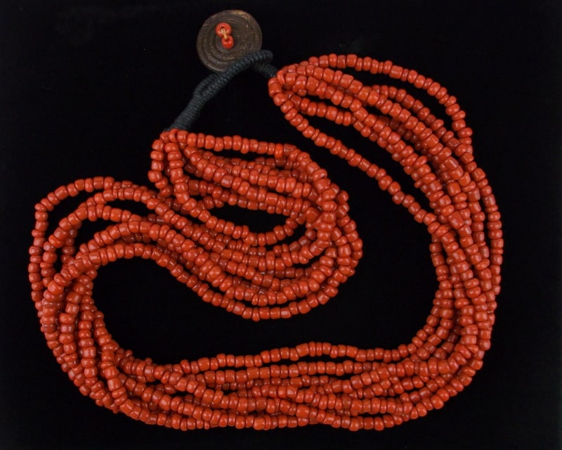 Mint Vintage Glass Bead Bali Temple Monk Necklace 20": Mint Condition, In Like New Condition, Perfect