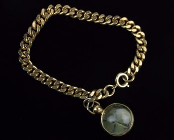 Mint Vintage 1960s Shamrock Luck Bracelet 7.5"