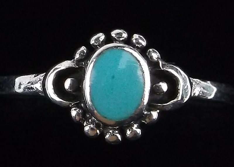 New Sterling Silver Turquoise Ring Size 7.5 (1 of 2)
