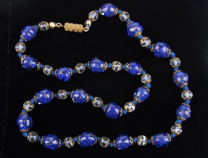 Mint Vintage 1950s Murano Art Glass Necklace 17": Mint Condition, In Like New Condition, Perfect