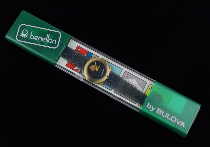 Rare Vint Bulova Benetton Olympic Wristwatch In Box (1 of 6)