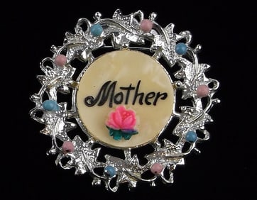 Mint Vintage 1960s Mother Brooch