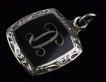 Mint Vintage 1960s Sterling Silver Initial D Pendant