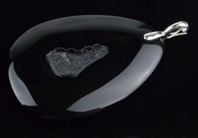 New Big Designer Sterling Silver Druzy Pendant