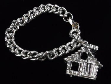 Stunning Vintage 1960s Germany Birdhouse Bracelet 7"