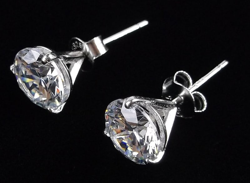 New Sterling Silver 2.25 cttw Stud Earrings (1 of 2)