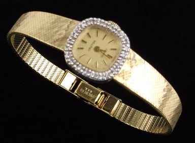 Gorgeous Vintage 1960s Croton Diamond Wristwatch Works Gr8