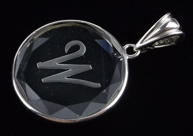 New Vintage Designer Sterling Silver Initial W Pendant