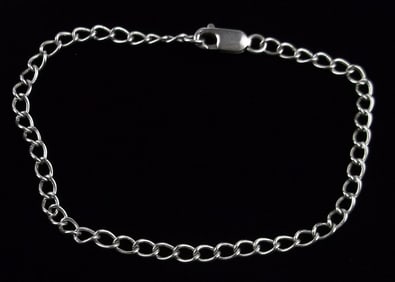 Mint Vintage Sterling Silver Chain Bracelet 8"