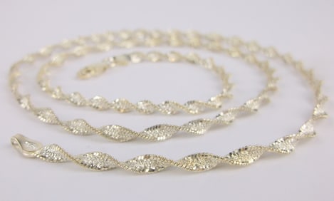 Mint Vintage Sterling Silver Helix Chain Necklace 20"