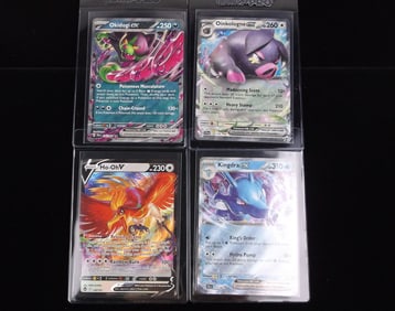 4 Mint+ Pokemon Ultra Rare EX Card Lot Ho-Oh Kingdra