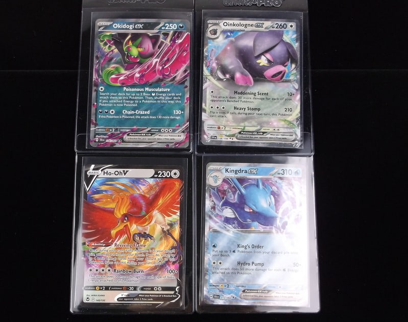 4 Mint+ Pokemon Ultra Rare EX Card Lot Ho-Oh Kingdra (1 of 2)