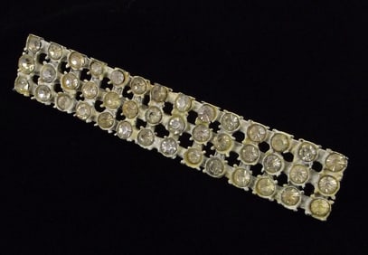 Stunning Vintage 1930s Long Art Deco Rhinestone Bar Brooch