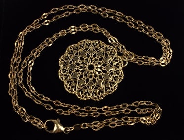 Mint 18kt Gold Plate Italian Necklace 20"