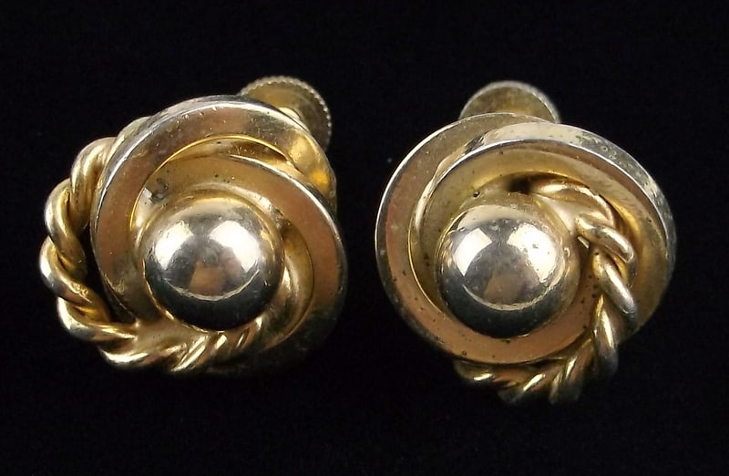 Stunning Vint 1960s Atomic Coro Craft Earrings: beautiful condition