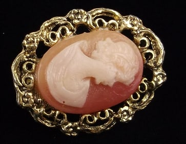 Mint Vintage 1960s Cameo Brooch