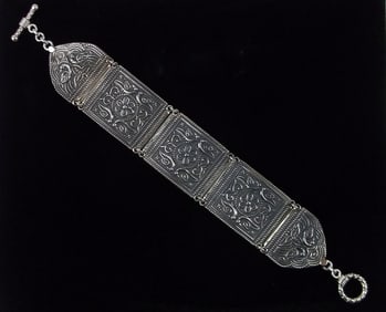 New Big Heavy Boxed Bali Sterling Silver Bracelet 8.25" Ornate