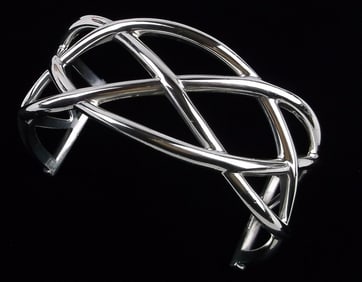 Mint Vint Tiffany & Co Sterling Silver Infinity Cuff Bracelet 7.5" Thick