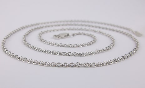 New Vintage Sterling Silver Chain Necklace 18"
