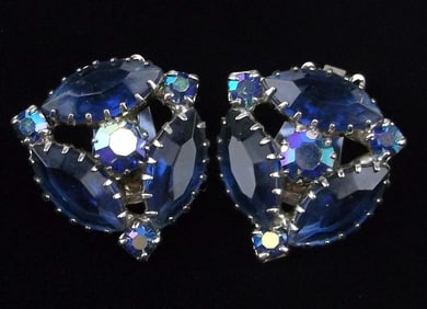 Mint Vintage 1960s Juliana Rhinestone Earrings