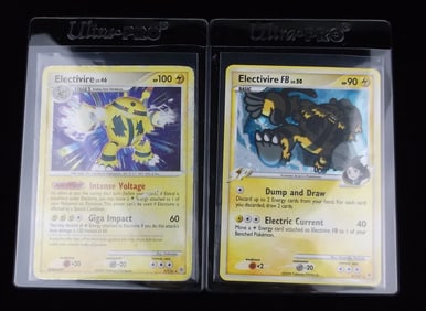 2 2007-09 Pokemon Electivire Rare Holo Card Lot