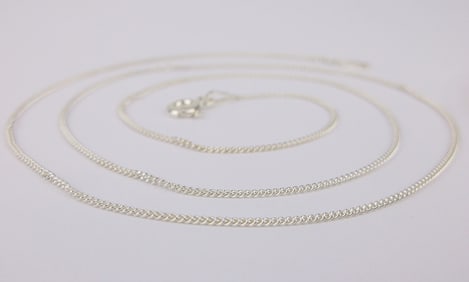 New Vintage Italian Sterling Silver Chain Necklace 18.5"