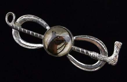 Stunning Vintage 1950s Horse Polo Brooch